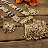 Devshree Jadau Long Mala  with Semi Precious Pearls