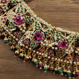 Bhuva Jadau Necklace Set  with Semi Precious Pearls