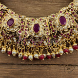 Bimbi Jadau Necklace Set  with Semi Precious Pearls