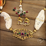 Chandani Temple Jewelry Kemp Stone Choker Set