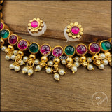 Chanda Temple Jewelry Kemp Stone Necklace Set (Reversible)