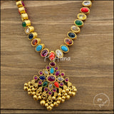 Baijayanti Temple Jewelry Kemp Stone Necklace Set