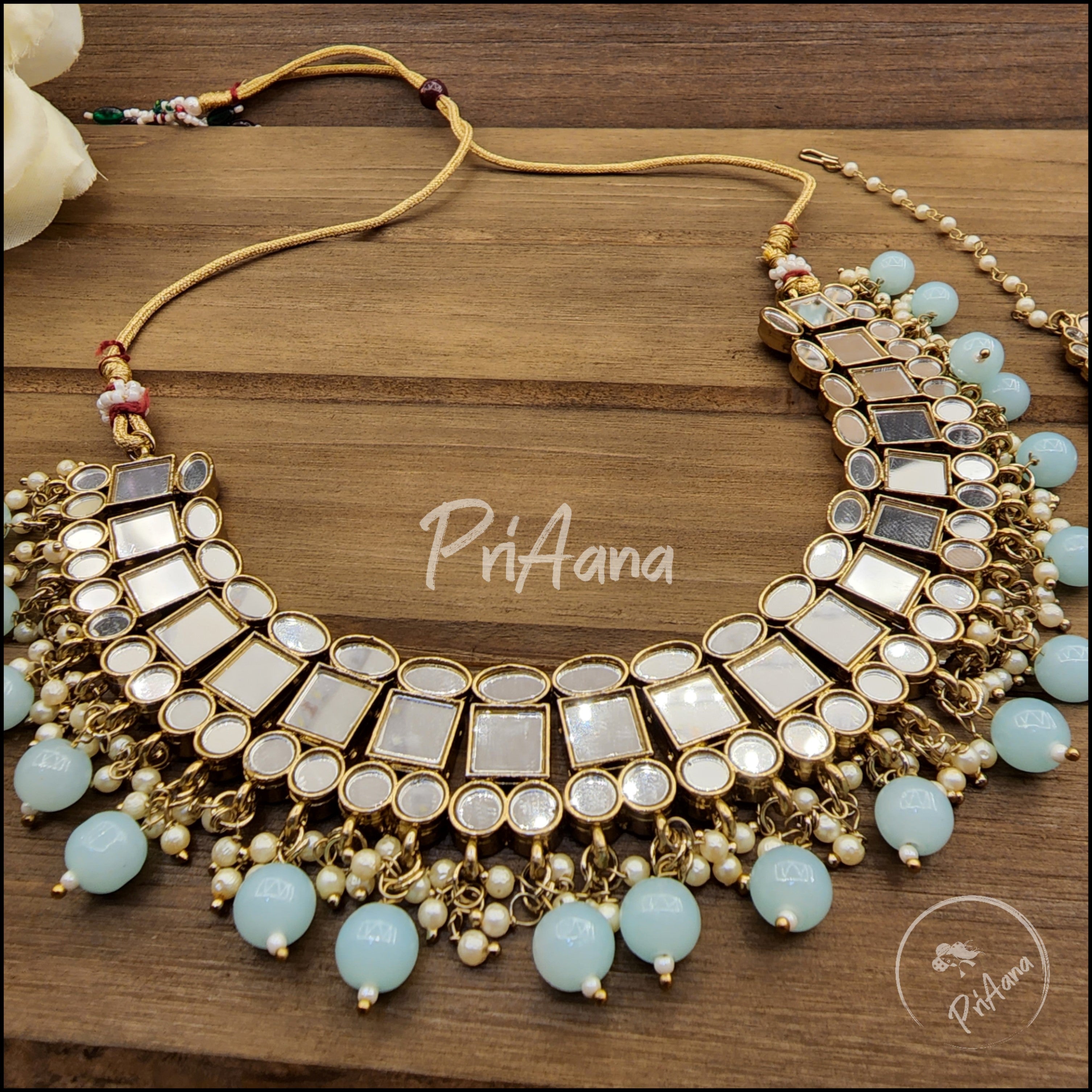 Bhavana Mirror Necklace Set
