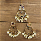 Bhagavath Mirror Necklace Set