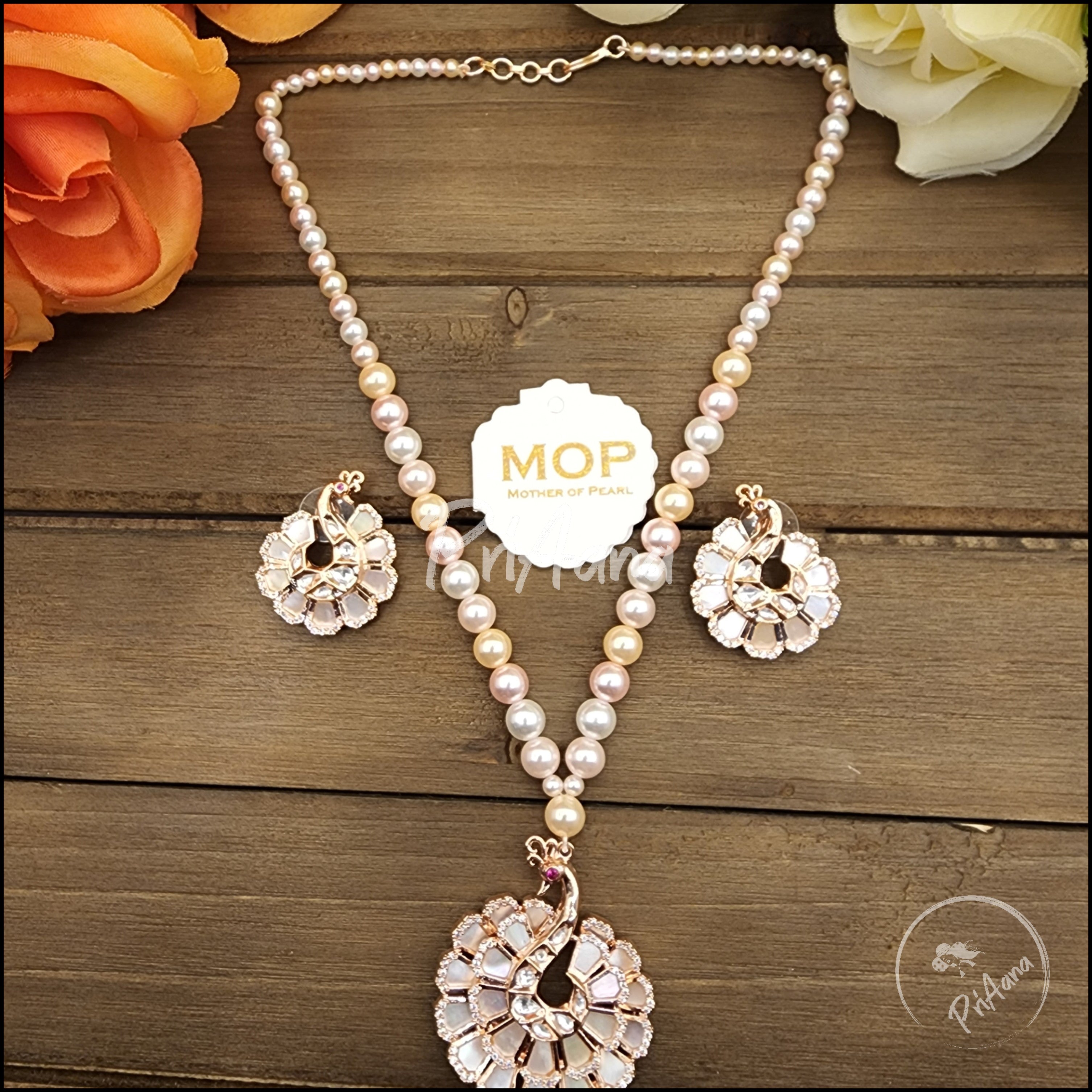 Deepali Mother of Pearl Necklace Set