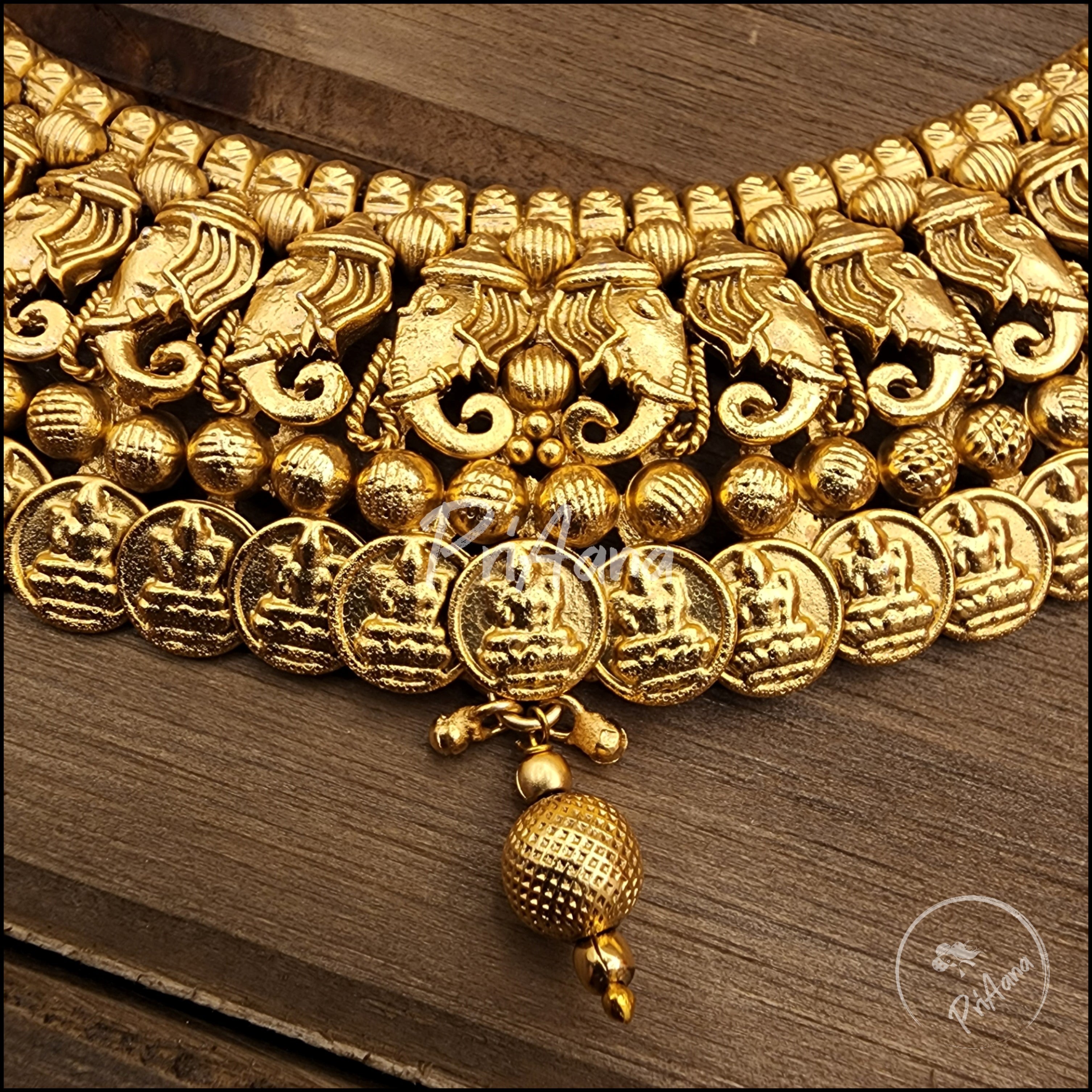 Deepthi Temple Jewelry Metal Necklace Set